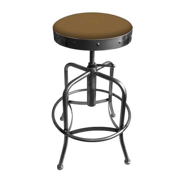 Adjustable Stool, Clear Coat Finish, Canter Saddle Seat